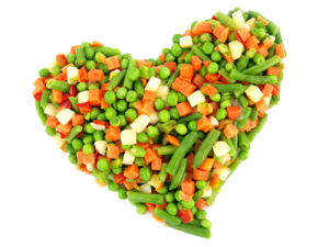 veg in heartshape